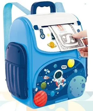Alcancia cajero automatico ATM school bag para niños con clave y huella CQG001