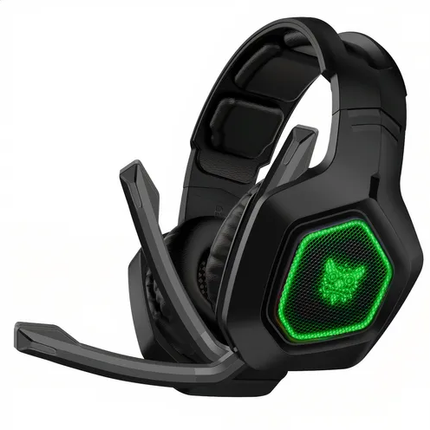 Audifonos On Ear Kinkete TX15PRO3.5 Led Arcoiris Gaming con Microfono, 3.5mm, HiFi, Luz Led RGB, Alcance 5.0