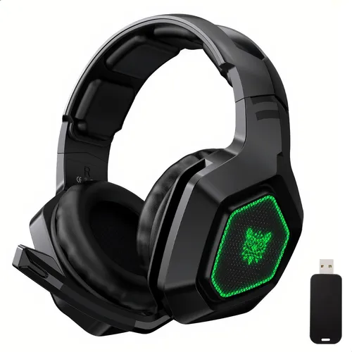 Audifonos On Ear Kinkete TX15PRO3.5 Led Arcoiris Gaming con Microfono, 3.5mm, HiFi, Luz Led RGB, Alcance 5.0