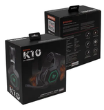 Audifonos On Ear Kinkete TX15PRO3.5 Led Arcoiris Gaming con Microfono, 3.5mm, HiFi, Luz Led RGB, Alcance 5.0