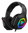 Audifono diadema gaming con microfono, 3.5mm, HiFi, luz led RGB, alcance 5.0 color negro Onikuma TK10