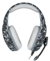Audífono diadema gaming con micrófono, 3.5mm, HiFi, led, alcance 5.0, surround, estilo militar blanco-negro Onikuma K8