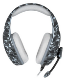Audifonos On Ear Onikuma K8 Gaming con Micrófono 3.5mm HiFi, Alcance 5.0 Estilo Militar Blanco-Negro