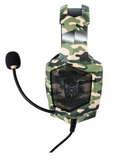 Audifonos On Ear Onikuma K8 Gaming con Micrófono, 3.5mm, HiFi, Alcance 5.0, Surround, Estilo Militar Café-Verde