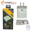 Cargador turbo carga rápida, con 3 puertos USB, pantalla con indicador led, 3.1A Kbod G131TRIPLE