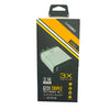 Cargador turbo carga rápida, con 3 puertos USB, pantalla con indicador led, 3.1A Kbod G131TRIPLE