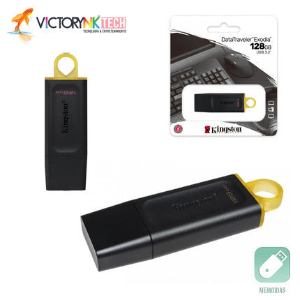 Memoria USB 2.0 128GB Modelo Exodia Marca Kingston
