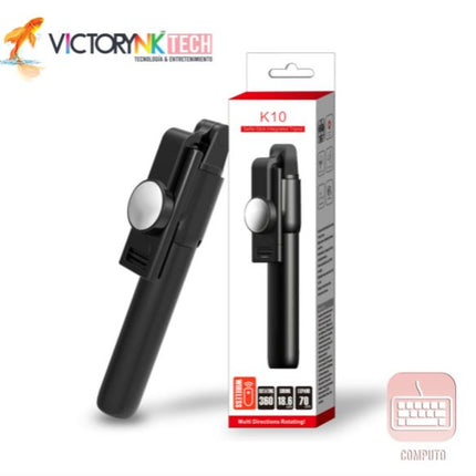 Palo para selfie con Pedestal Bluetooth, rotación 360 multidireccional, 18.6cm hasta 70cm de largo MXRX174
