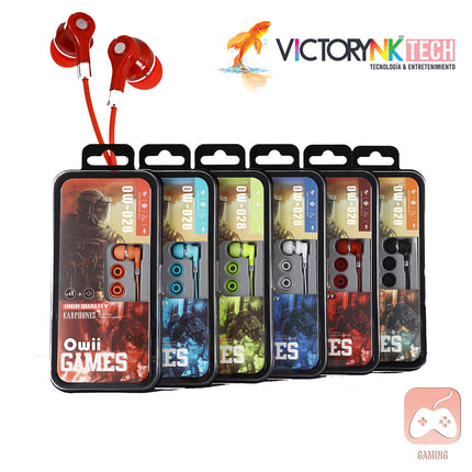 Audífono In Ear Owii Gaming manos libres, 3.5mm OW028