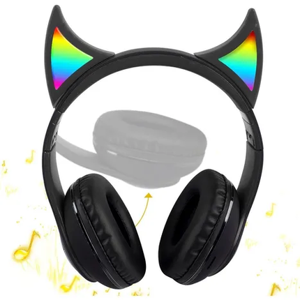 Audifonos On Ear Owii TSNT25 Monster Cuernos Inalámbrico Bluetooth Plegable, HiFi 5.0-EDR