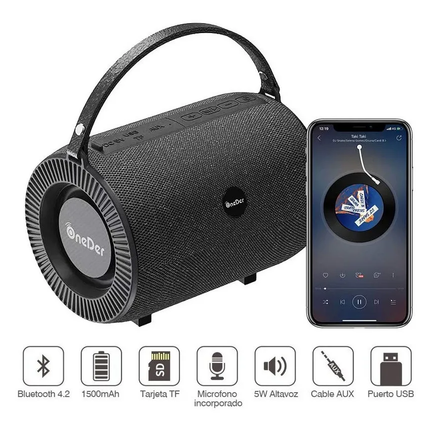 Bocina pequeña cilíndrica portátil inalámbrica Bluetooth radio 2 parlantes OneDer TV3 M31