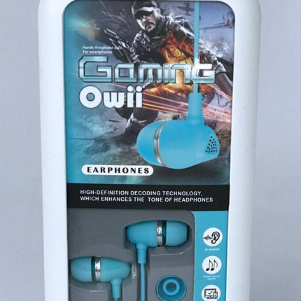 Audifonos In Ear Owii Manos Libres, 3.5mm Gaming + Dos Repuestos OW045