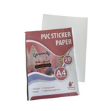 Papel Fotografico Adhesivo PVC Transparente A4 (210 x 297 mm) / 20 Pzs