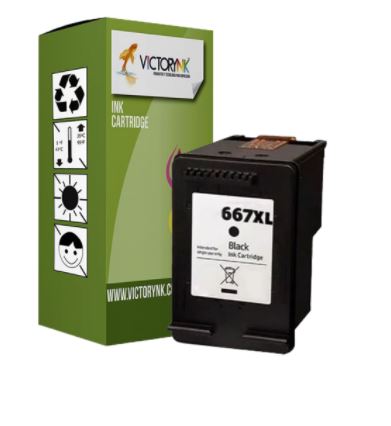 Cartucho de Tinta Genérico Victorynk para HP 667 XL Negro o Tricolor, 480 Pags