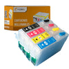 Pack Cartucho recargable autoreseteable EPSON T132 + 4 Tintas 100 ml  230 Gr 20 Hojas 1321 T22/TX120/N11/NX125/NX130/TX130