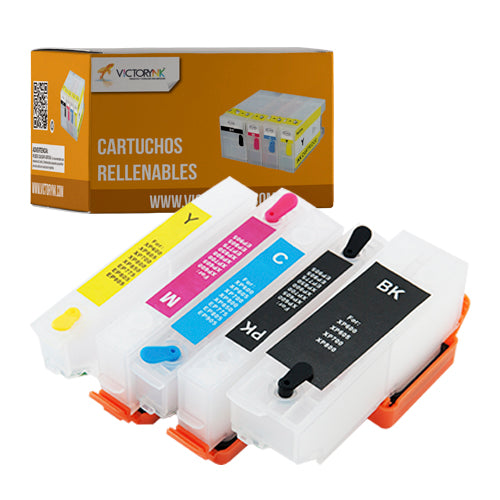 Cartucho recargable autoreseteable EPSON XP 600 chip 2730 - 2744