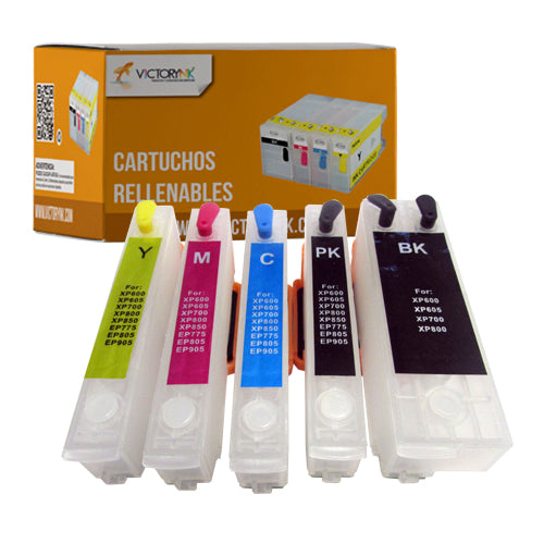 Cartucho recargable autoreseteable EPSON XP 702  2691 - 2694 5 colores
