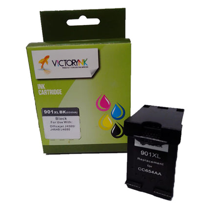 Cartucho de Tinta Victorynk Genérico 901  Para Hp J4580, J4550, J4540, 4500 (CC654a) XL